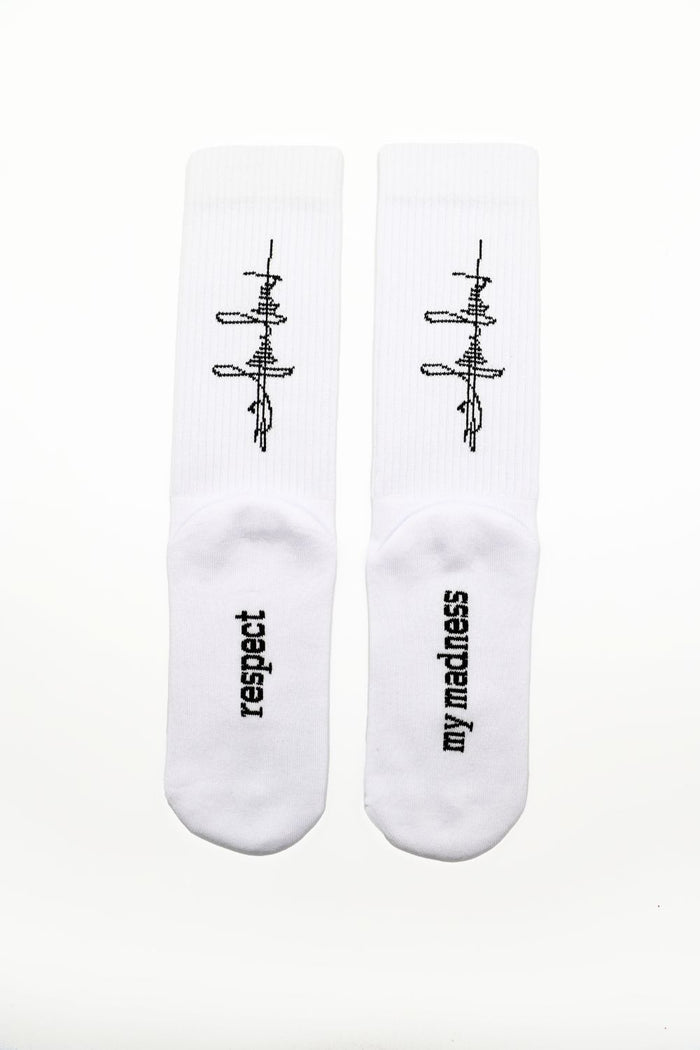 Calzini / respect my madness - Bianco-2