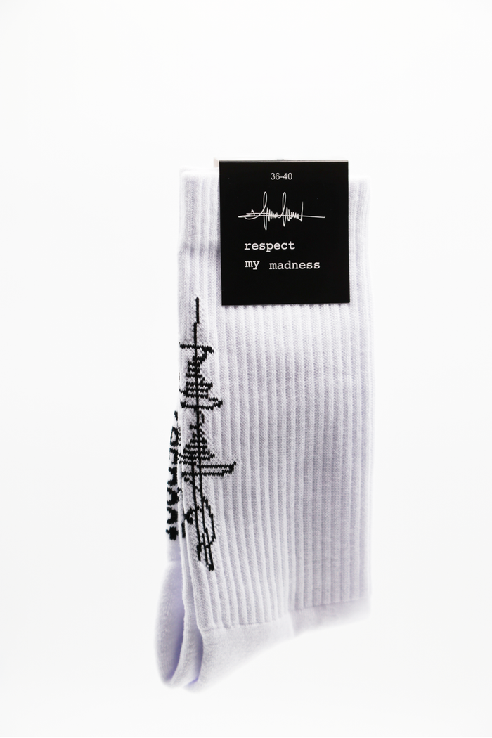 Calzini / respect my madness - Bianco